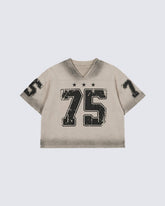 Vintage Washed 75 Varsity Cropped Tee