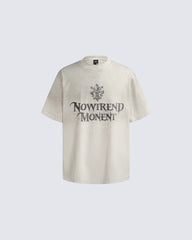 New Vintage Washed Letter Print T-Shirt