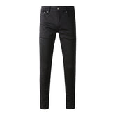 Man Skinny Fits Designer Jeans Denim Slim for Guys Mens Black Classic Biker Hip Hop Rock Jogger Big and Tall Moto 800