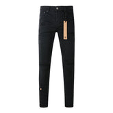 Minimalist Black Denim with Subtle Logo 3019