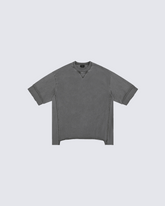 Oversized Vintage-Wash T-shirt - Gray
