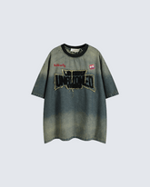 Washed Denim-Look T-Shirt