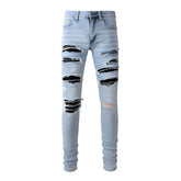 1307 Skinny Biker Jeans for Men Denim High Quality Slim Fit Straight Leg Trousers