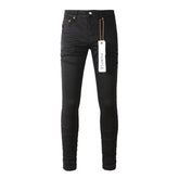 Mens Black Distressed Jeans Ripped Knees Nwt Street Style Fashion 9023