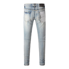 New Blue Vintage Personality Fashion Ripped Jeans (9058-9050)