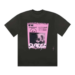 Cactus Jack by Travis Scott For Fragment Pink Sunrise Tee 'Black'