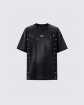Vintage Rivet Panel Washed T-Shirt
