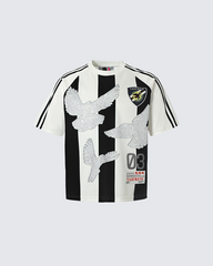 Bird Graphic Striped T-Shirt