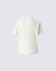 Retro Washed Unique Pleated Versatile T-Shirt