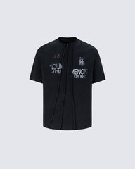 Retro Washed Unique Pleated Versatile T-Shirt