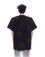 Dark Red Niche Heavy Spray Dye T-Shirt
