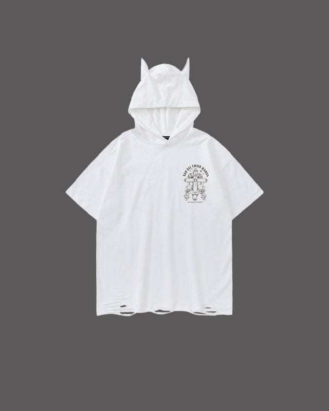 American Vintage Printed Hooded T-shirt