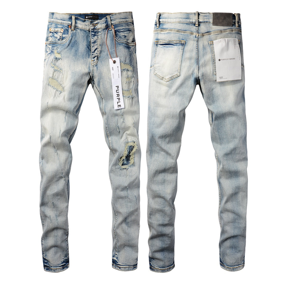 New Blue Vintage Personality Fashion Ripped Jeans (9058-9050)