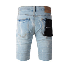 Blue Distressed Jean Shorts 5069 with Trendy Ripped Details