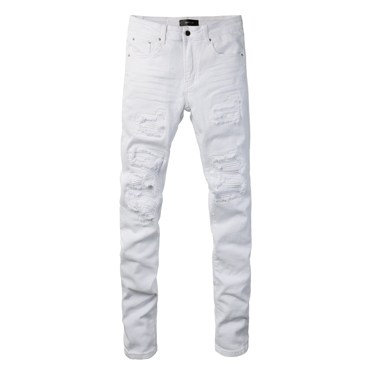 Purple Mens Jean Man Embroidery Pants Embroidered Patches Desinger Denim Trouser Skinny 592