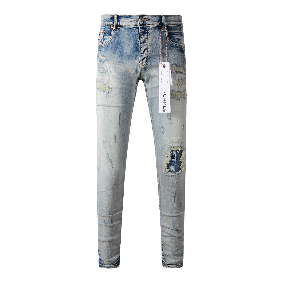 New Blue Vintage Personality Fashion Ripped Jeans (9058-9050)