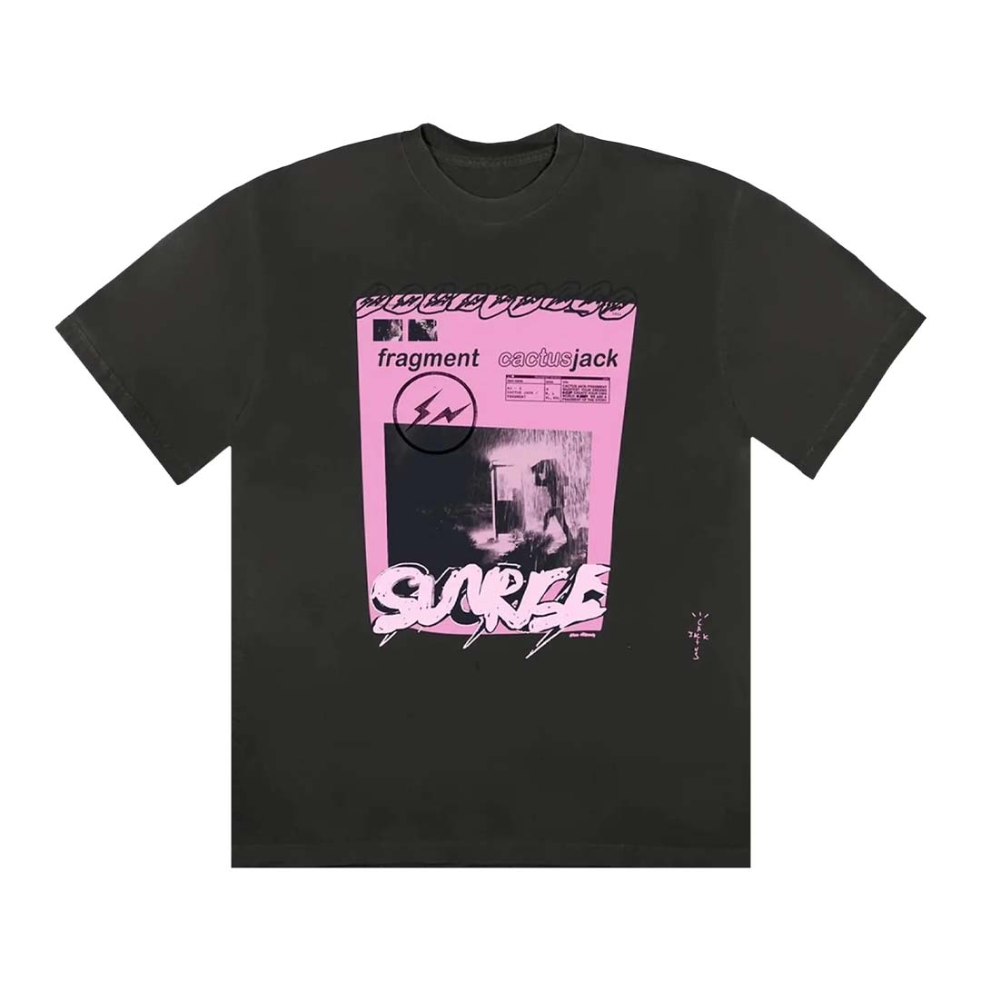 Cactus Jack by Travis Scott For Fragment Pink Sunrise Tee 'Black'