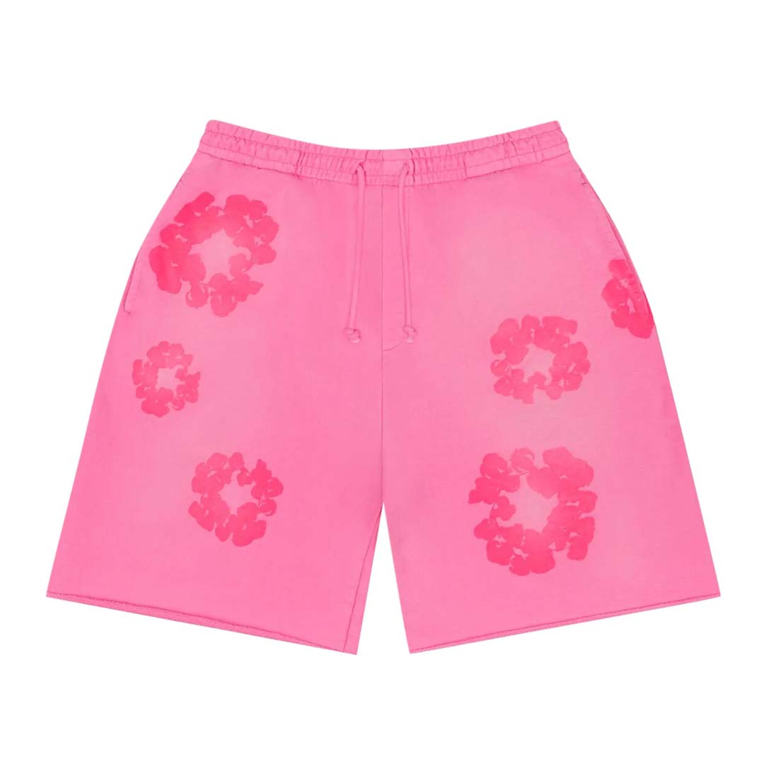 Denim Tears Mono Cotton Wreath Sweat Shorts 'Pink'