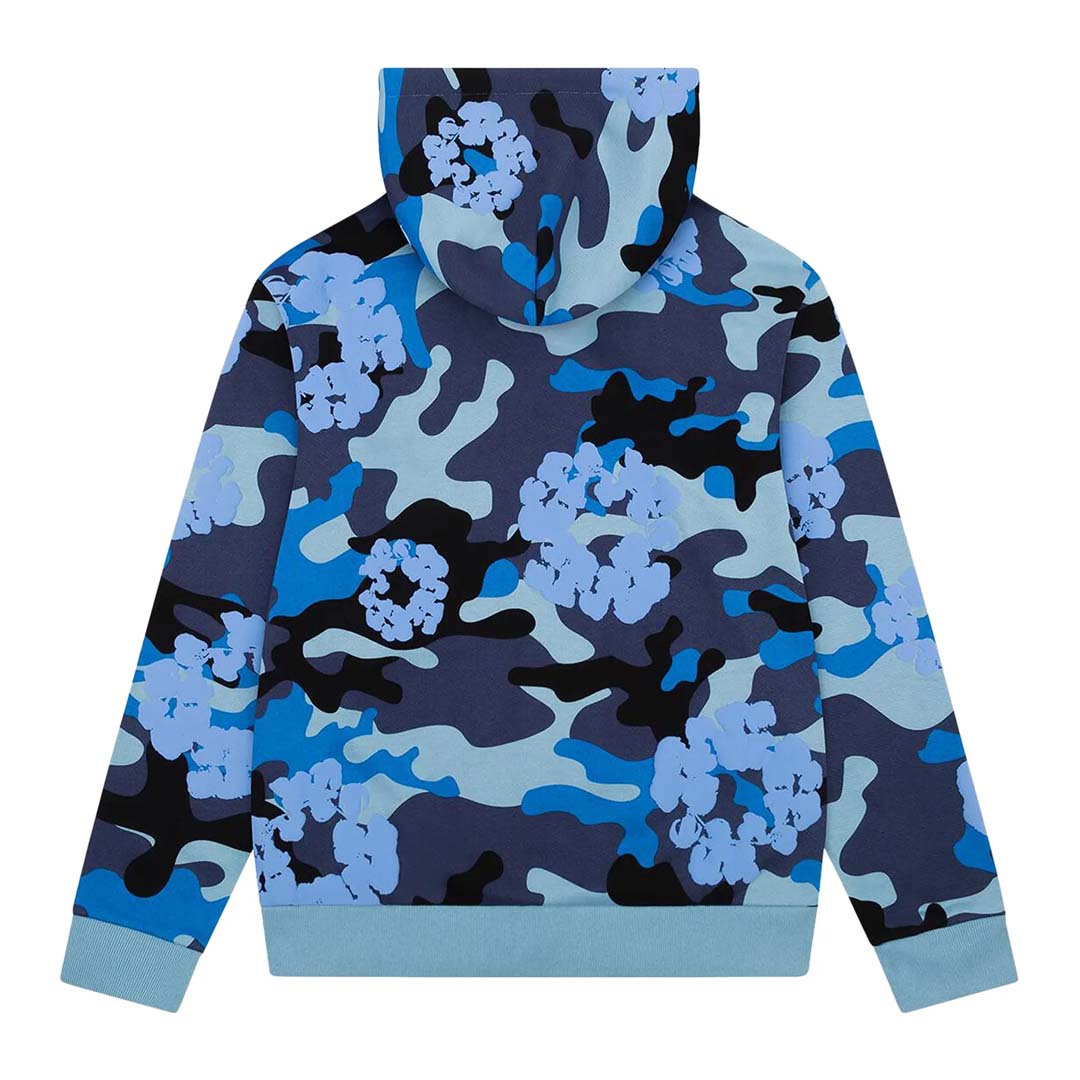 Denim Tears Wreath Zip Hoodie 'Blue Camo'