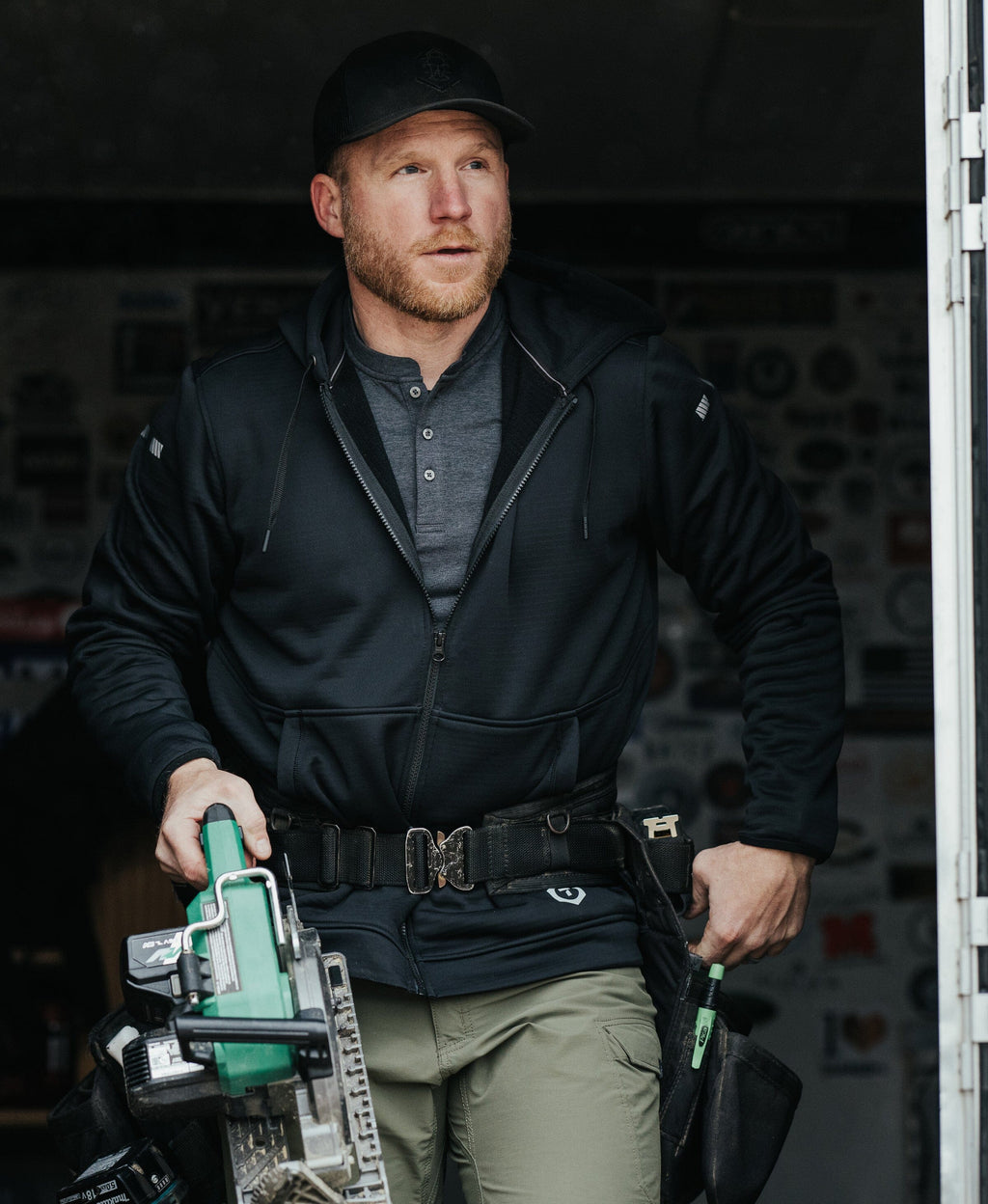 M2 Grid Zip Up Hoodie