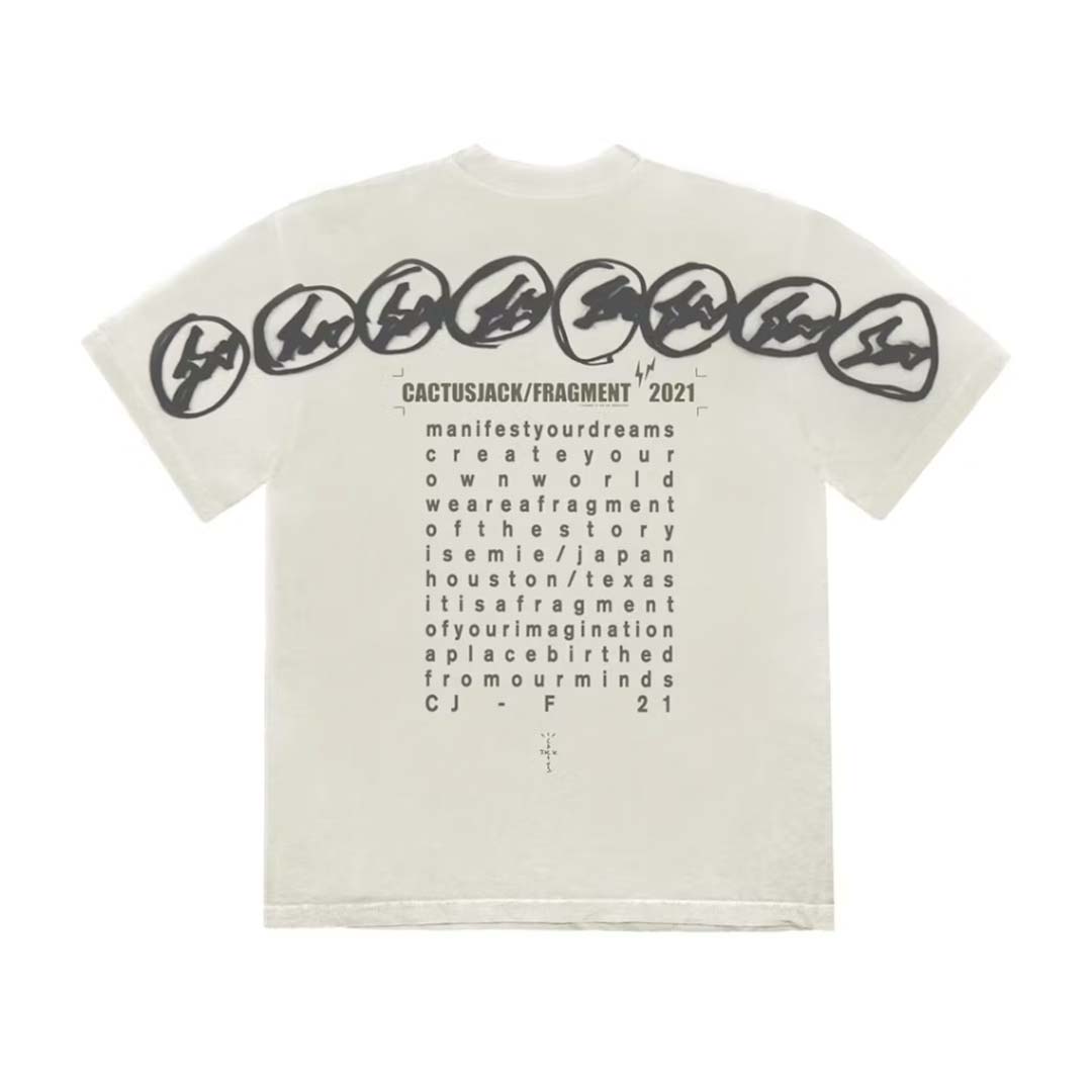 Travis Scott Cactus Jack For Fragment Manifest Tee White